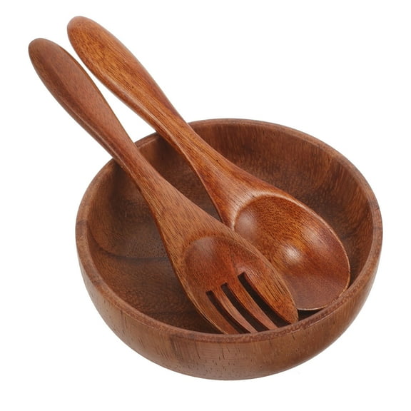 SEWCHICS Multi-Use Wooden Salad Bowl Set with Smooth Edges, Lightweight Design, and for Storage