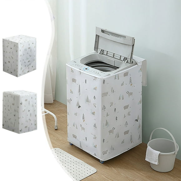Fiudx Funda para Lavadora de Tambor, Resistente Al Agua y Al Polvo, con Cremallera Duradera, a Prueba de Humedad, Fácil de Limpiar, para Guardar Electrodomésticos, Protege La Lavadora, Tamaño 62 X 56