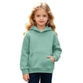 thumbnail image 5 of Hoddies Kids Mint Green Hoodie Long Sleeve Lightweight Pullover Tops Loose Sweatshirt Warm Fall Winter 3-4 Years Girl Clothes, 5 of 5