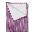 thumbnail image 2 of Geometric Soft Flannel Fleece Throw Blanket, Modern Illustration of Abstract Wave Lines in Spring Tones, Cozy Plush for Indoor and Outdoor Use, 60" x 80", Pale Purple and Dark Fuchsia, by Ambesonne, 2 of 5