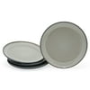MoDRN Neo Luxury Reactive Glaze 4 Piece Dinner Plate Set, Ash