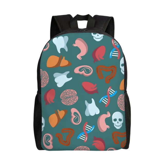 Fotbe cute Skull organ Mochila de Viaje para Laptop, Mochila Ejecutiva Delgada y Resistente 15.6"