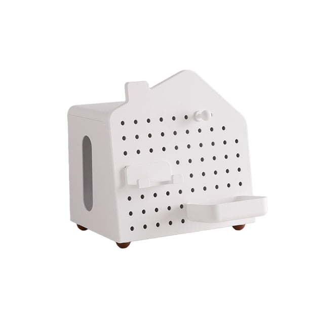 Pequeños Cajones Organizador de Almacenamiento Sencillo Caja de Tejido de la Casa Del Cartel Y Organizador de Escritorio 8.66 X 5.71 X 9.06 Pulgadas con Divisores para el Control Remoto de la Sala de