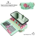thumbnail image 5 of TECH CIRCLE 2-in-1 Wallet Case for Google Pixel 8A (6.1", 2024), Detachable Magnetic Back Cover, Flip Flower Phone Case with 15 Card Slots, Zipper Pocket, Crossbody Strap, Wrist Strap, Green, 5 of 12