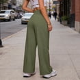 thumbnail image 5 of Juslio Womens Pants Casual Loose High Waist Comfortable Elastic Waist with Pockets Wide-Leg Pants, 5 of 5