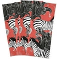 thumbnail image 2 of SKYSONIC 1 Pack Tropical Zebra Orange Kitchen Towels Soft Absorbent Dish Towels Reusable Tea Towels Set 28 x 18 Inch, 2 of 7