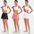 thumbnail image 2 of Faldas de tenis para mujer con bolsillos Pantalones cortos interiores plisados 2 en 1 Entrenamiento, 2 of 8