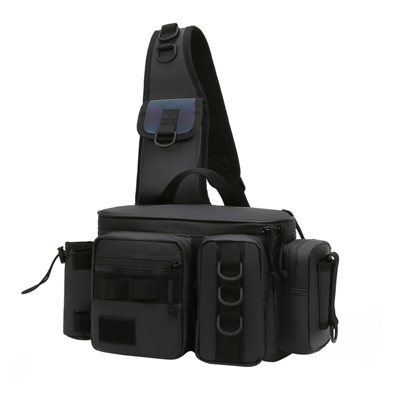 Fishing Tackle Bag Fishing Bag Multi-Pocket Fishing Bag with Shoulder Strap Water-Resistant Fishing Waist Bag