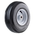 thumbnail image 1 of Hi-Run Sawtooth 4.10/3.50-4 4PR Pneumatic Wheelbarrow Tire Wheel 5/8" Axle Bore, 1 of 5