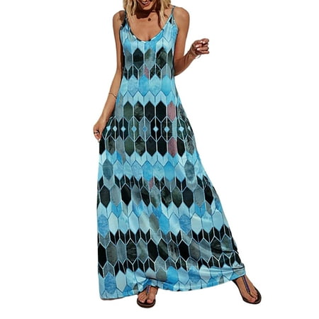 

Lumento Pajama Dresses for Womens Summer Casual Bohemian Long Maxi Dress Sleepwear Nightgowns Loungewear Dresses