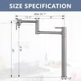 thumbnail image 6 of Wowow Pot Filler Faucet Deck Mount Stove Faucet, Solid Brass Pot Filler Brushed Nickel Kitchen Folding Faucet with Stretchable Double Joint Swing Arm, 6 of 7