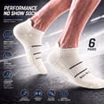 thumbnail image 6 of Mqamex Athletic Ankle Socks Mens, Cushioned Cotton Short Socks,6 Pairs Sizes 6-13, 6 of 8