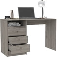 thumbnail image 5 of Gray Workstation Desk With 3 Drawers And Open Shelf For Productivity 3 Efficient Office Setup, 5 of 5