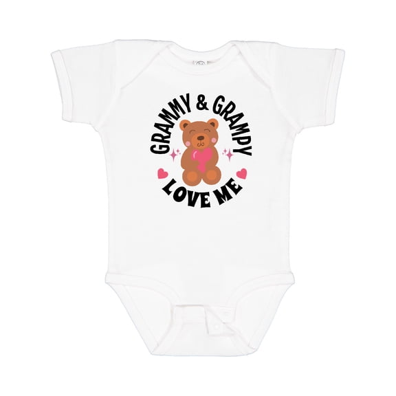 Inktastic Grammy and Grampy Love Me Grandchild Bear Boys or Girls Baby Bodysuit