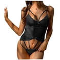 thumbnail image 2 of uublik Lingerie Set for Women Sexy Naughty Plus Size Lace Sexy Naughty Bodysuit Babydoll, 2 of 5
