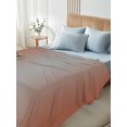 thumbnail image 5 of Twin Flat Sheet 66"x96", Dark Orange Grey Ombre Soft Lightweight Bedding Flat Sheets Only, Modern Gradient Abstract Art Brushed Microfiber Top Bed Sheet, Breathable StainResistant Bedsheets, 5 of 9