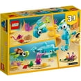 thumbnail image 6 of LEGO Creator 3 in 1 Dolphin and Turtle Toys for Kids, Transforms to   Seahorse and Sea Snail or to Swimming Fish and Crab, Toy Sea Animal Figures Building Set for Kids 6 Plus Years Old, 31128, 6 of 8