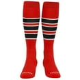 thumbnail image 2 of PEAR SOX Striped OTC Baseball, Softball, Football Socks - Red, White, Black (C) (S), 2 of 4