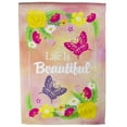 thumbnail image 2 of Life is Beautiful Pink Floral Outdoor Garden Flag 12.5" x 18", 2 of 8
