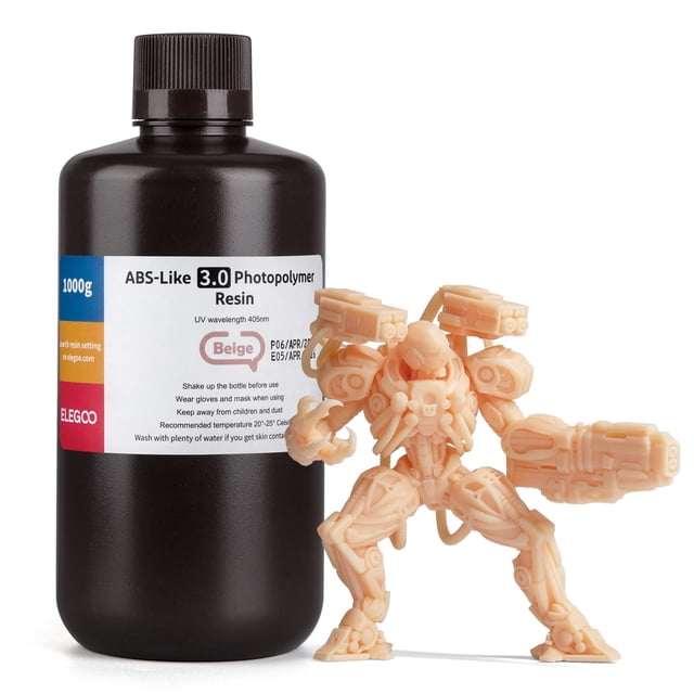 Impresora 3D de resina ELEGOO ABS Like 3.0 405nm 1000g Beige