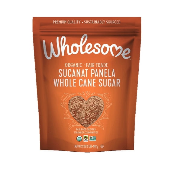 Wholesome Sweeteners, Organic Sucanat, Whole Cane Sugar, 2 lb (907 g) Pack of 2