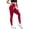 Wine, variant on DXOUPM Workout Leggings for Women Soft Running Yoga Pants Non See Through Full Length Tights