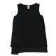 thumbnail image 1 of bar III Blusa sin mangas con dobladillo de gasa en capas para mujer, negro, pequeño, 1 of 2