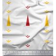 thumbnail image 1 of Soimoi Yellow Poly Georgette Fabric Butidar Jamdani Print Fabric by Yard 42 Inch Wide, 1 of 2