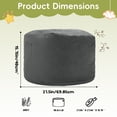 thumbnail image 3 of Fulsmile 2.5Ft Bean Bag Chair for Kids with Memory Foam Filling Kid Beanbag Chair Detachable Soft Cover for Bedroom Living Room, Velvet Grey, 3 of 7