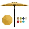 thumbnail image 2 of Parasol de Patio Extérieur Durable de 9 Pi – Parasol de Marché Robuste avec Protection UV UPF 50+, Manivelle, Inclinaison à Bouton-Poussoir, 8 Baleines en Acier, Pare-Soleil Résistant au Vent, 2 of 8