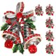 thumbnail image 1 of Anillos de servilleta navideños de 6 piezas anillos de la servilleta de campana decoración de mesa de comedor de Navidad, 1 of 5