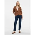 thumbnail image 4 of Time and Tru Women's Cable Knit Cardigan Sweater with Long Sleeves, Lightweight, Sizes XS-XXXL, 4 of 7