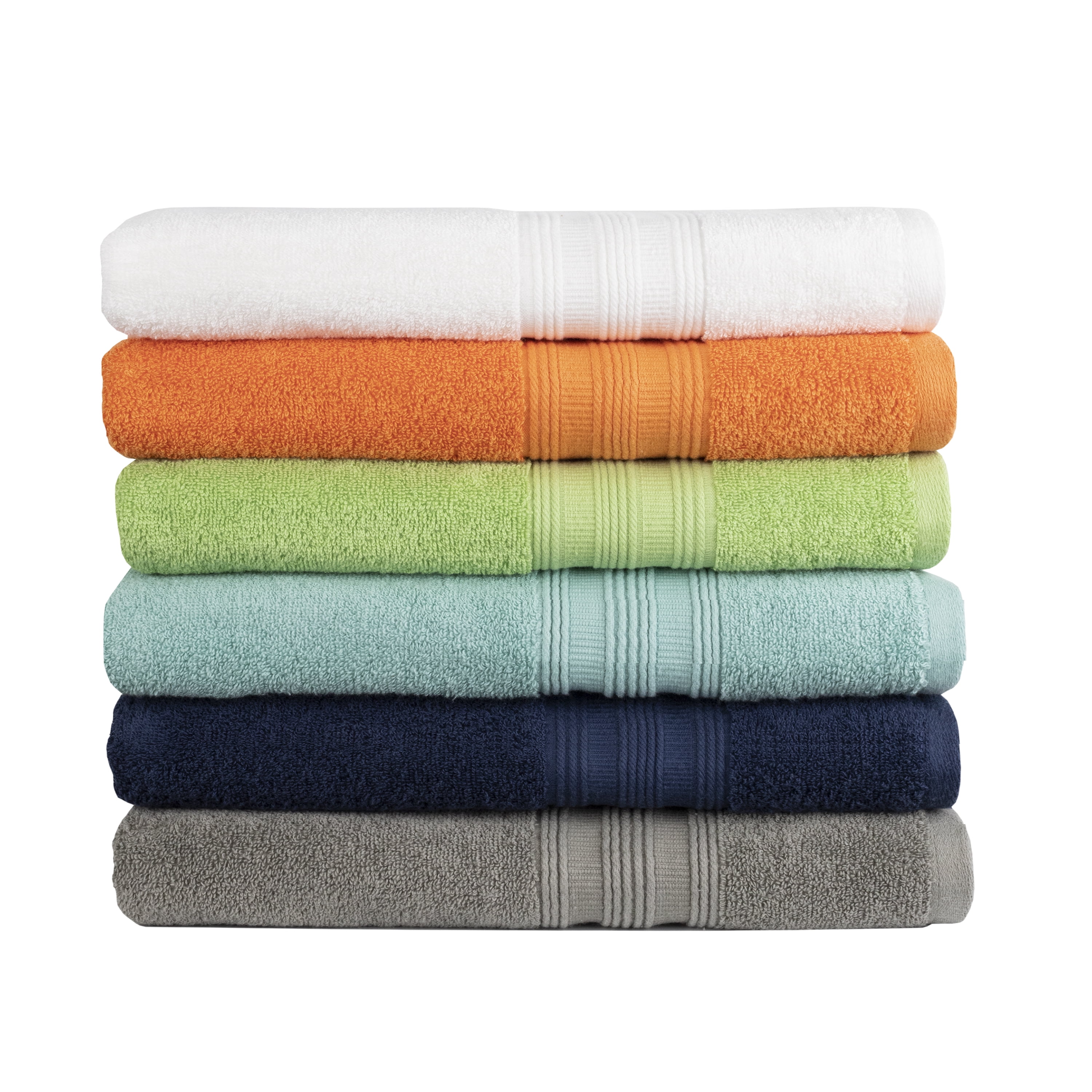 Bath Towel Set, Solid Orange - Featuring Intellifresh Antimicrobial  Technology Wrist towels for washing face Bathroom decor