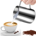 thumbnail image 2 of HOFASON - Jarra de acero inoxidable para espumar leche, jarra de capuchino, taza de café expreso, taza de crema para arte latte, 12 onzas (350 ml), 2 of 5