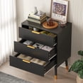 thumbnail image 2 of Eastvita Commode Moderne en Bois de 57 de Large, 3 Tiroirs, Design Cannelé pour le Rangement des Vêtements, 2 of 7
