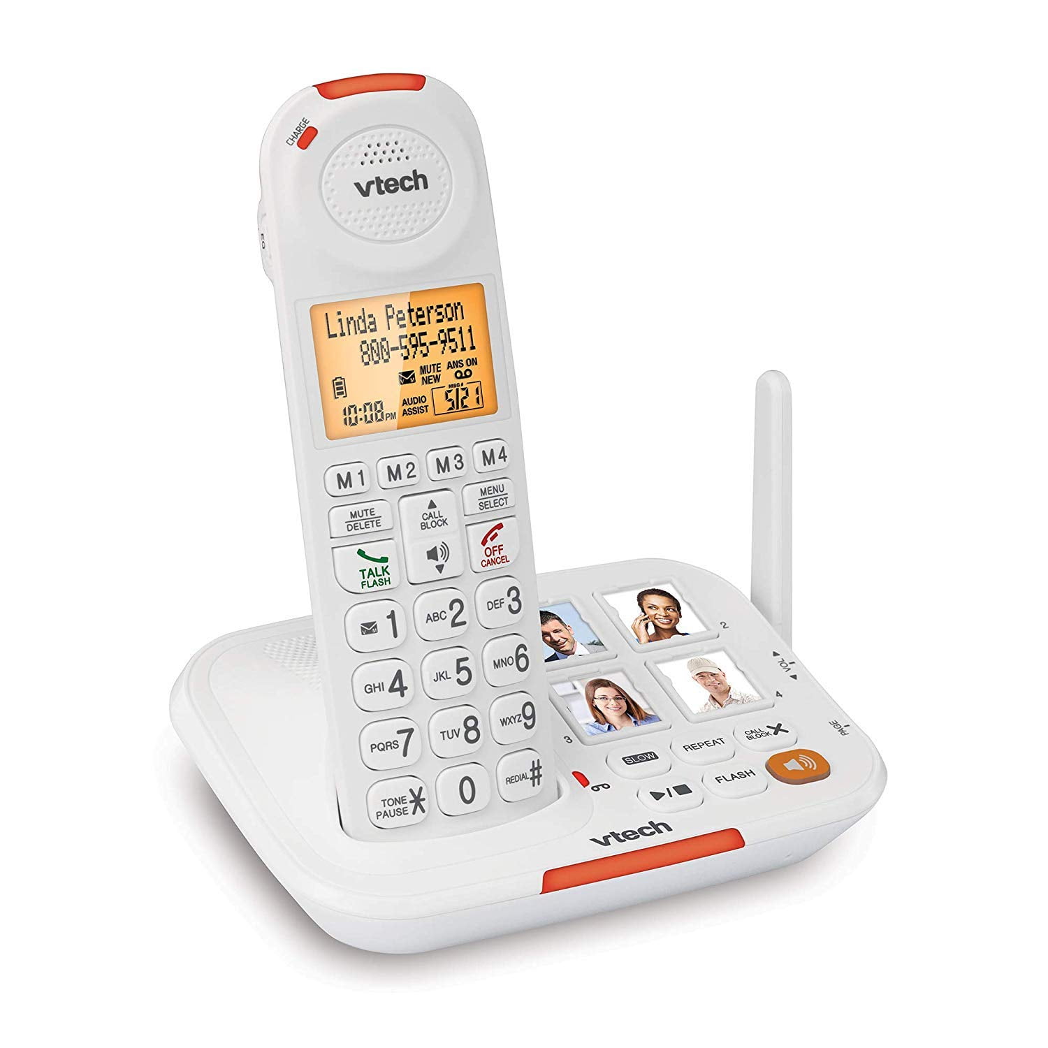 Vtech (SN5127) Amplified Cordless Senior Phone System with 90 dB ExtraLoad Visual Ringer, Big