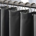 thumbnail image 2 of Grey Shower Curtain Liner, Dark Grey Fabric Shower Liner, 2-in-1 Bathroom Shower Curtain and Liner, 12 Grommet Holes, Water Proof, Machine Washable, Hotel Quality, 72 x 72 Inches, 2 of 8