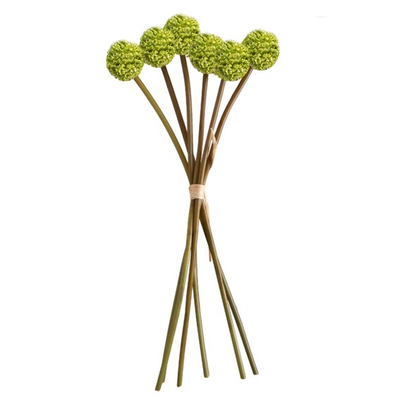 6 Bundles Fake Pompon Mums Artificial Flower Faux Mini Chrysanth Ball with Stem for Vase Filler Home Wedding Party Centerpiece Flower Arrangements