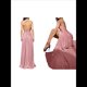thumbnail image 2 of Vestido Elegante de Noche para Mujer, Sin Mangas, con Hombros Descubiertos, Ajustado, y Formal para Fiesta Rosa L, 2 of 6