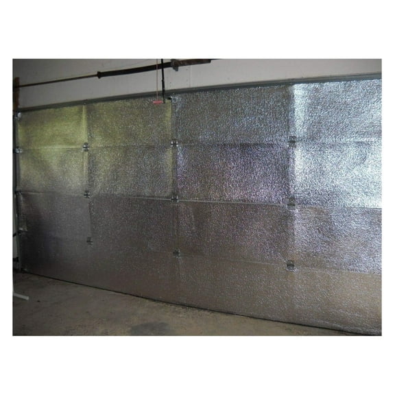 US Energy NASATECH (Pre-Cut for 16 Panel) 2 Car Garage Door Reflective Insulation Kit (R8) 1/4 thick w/ New And Improved Super Heavy Duty Double Sided Foam Tape Fits 16x7 16x8 18x7 18x8 Garage Doors