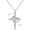 Silver, variant on Rotatable Crown Cross Rhinestone Necklace for Women, Exquisite Cross Pendant Choker Cross Faith Pendant Necklaces, Religious Gift for Easter Baptism Birthday Mother's Day[s0362]