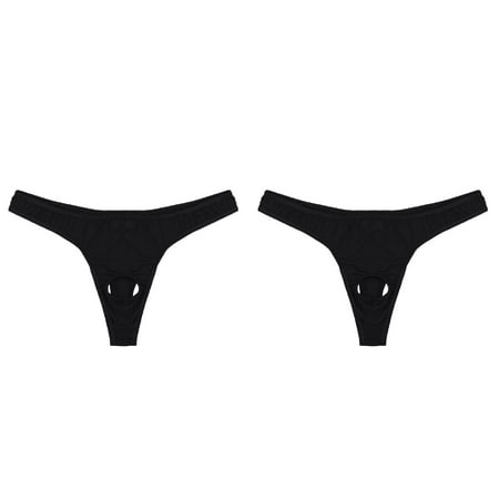 2 Pack Mens Lingerie Micro Thong Bikini Front Hole Underwear Underpants Thigh High Fishnet Stockings for Women Lingerie Maternity Lingerie Lingerie with Underwire Sparkly Lingerie for Women