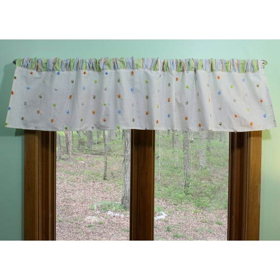 Nurture Cosmic Dots Neutral Cut Dot Window Valance