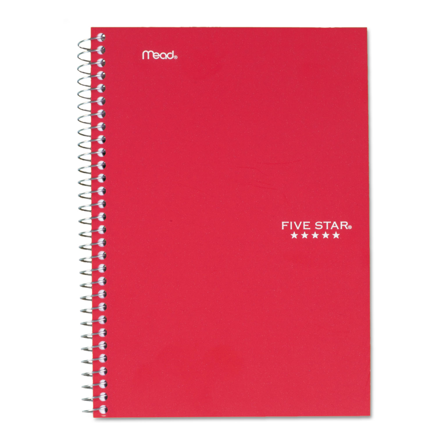 Five Star Spiral Notebook, 2-Subject, College Ruled 9 1/2" x 6", Assorted Colors (06180)
