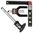 thumbnail image 4 of Calibrador digital 3 uds., regla de ángulo de transportador Digital de 6 pulgadas, nivel de burbuja para carpintero DIY, 4 of 7