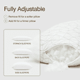 thumbnail image 6 of Coop Home Goods Adjustable Travel Pillow - 1 Camping Pillow and 1 Red Pillowcase Bundle with Compressible Stuff Sack, 6 of 9