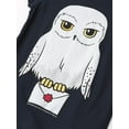 thumbnail image 3 of Girl's Harry Potter Cartoon Hedwig Letter Graphic Tee Navy Blue Medium, 3 of 5