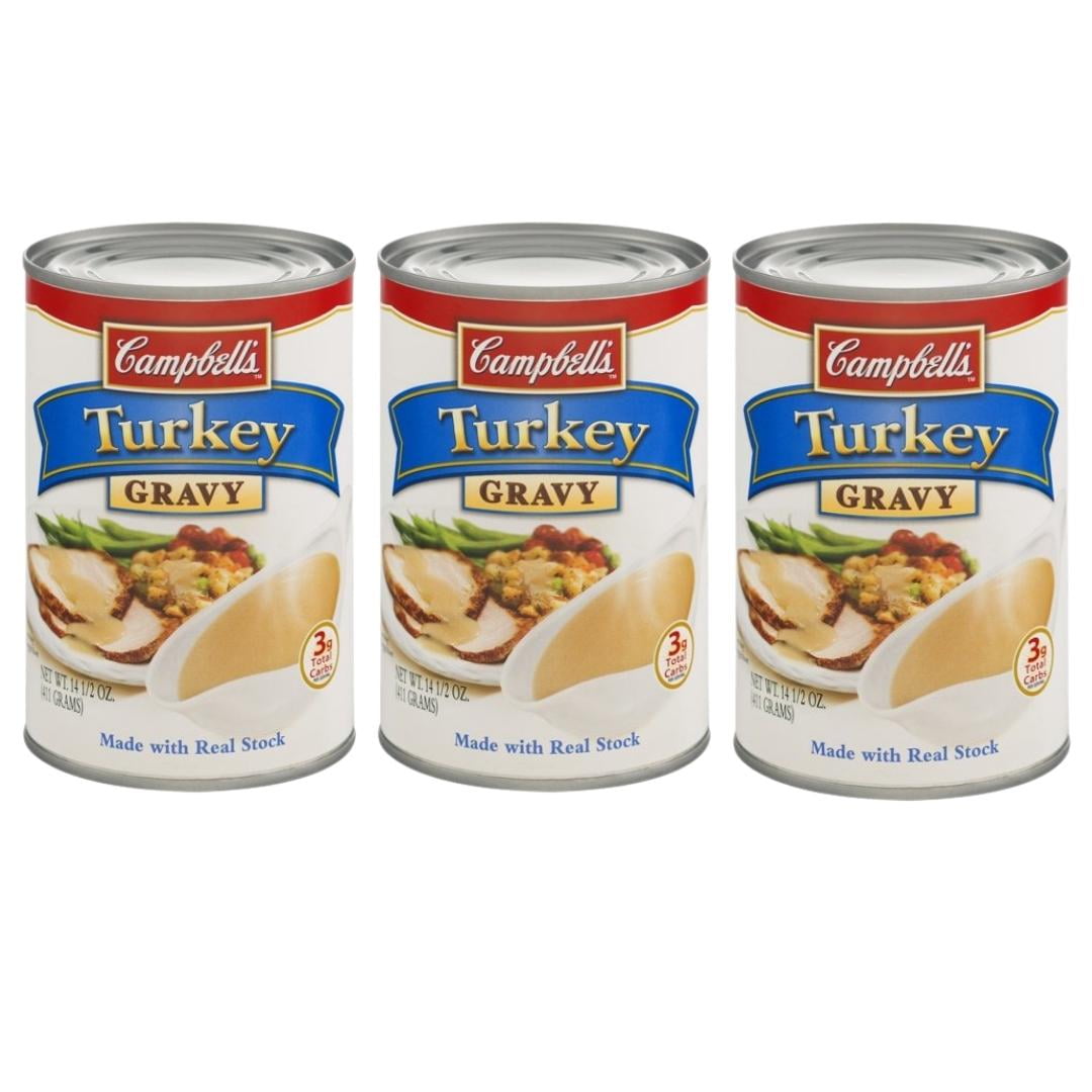 BCL Campbell's Turkey Gravy 14.5 Oz, Pack of 3 Made with Real Turkey Stock & CUSTOM Storage Carrier