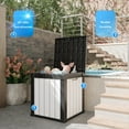 thumbnail image 3 of Easy Up50 Gallon Resin Deck Box, Lockable Patio Outdoor Storage Box for Furniture, Garden Tools and Tools Storage, Waterproof Outside Storage Boxes, 3 of 7