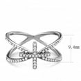 thumbnail image 2 of Womens Silver Rings High polished (no plating) Stainless Steel Ring with AAA Grade CZ in Clear DA353, 2 of 5